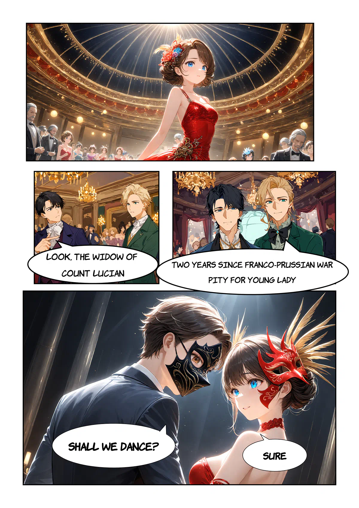 Four-frame comic strip depicting a masquerade ball.png (1133×1600)