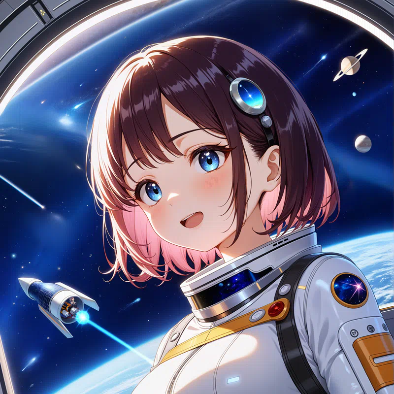 Girl happy on her first trip to space.png (1600×1600)