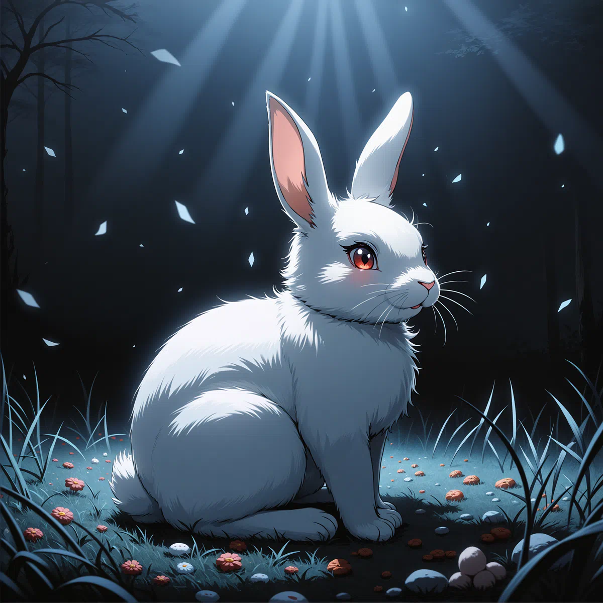 rabbit in dark